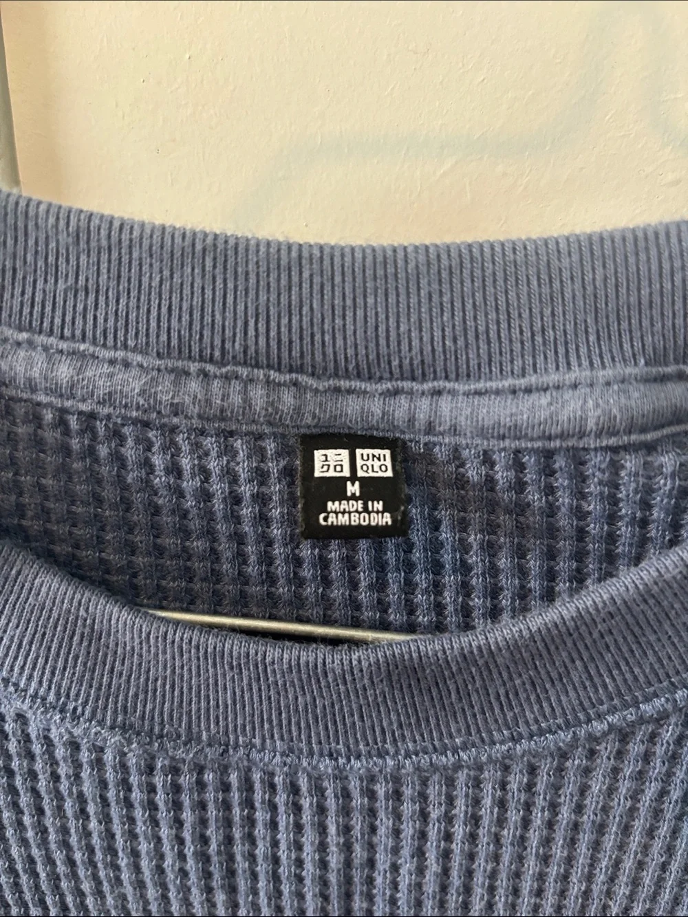 Waffle-Knit Crewneck Sweater